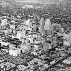 (CHS.2011.01.19) - Aerial View of Downtown from the Southwest, c. late 1950s