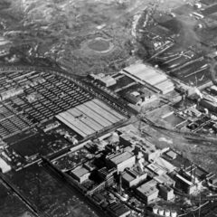 (CHS.2011.01.20) - Aerial View of the Stockyards and Meat Packing Plants, c. 1950s