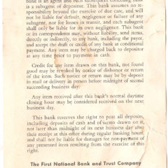 (FNB.2010.16.02) - Reverse of Deposit Slip From First National Bank, 23 September 1955