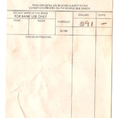 (FNB.2010.16.03) - Deposit Slip From First National Bank, 23 September 1955