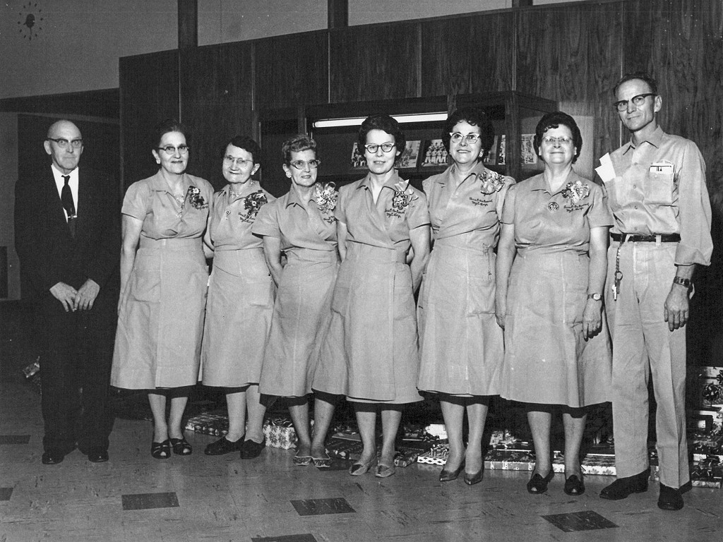 (FNB.2010.6.33) - First National Building Staff at Christmas, c. 1960