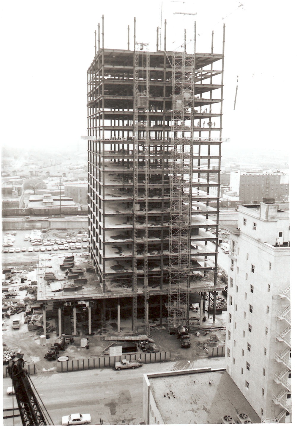 (FNB.2010.5.13) - Liberty Tower Construction, View East from First National Center, c. 1970