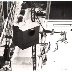 (FNB.2010.3.25) - Ventilation Equipment Installation, First National Center, View of Park Avenue from Main Tower of First National Center, c. September 1971