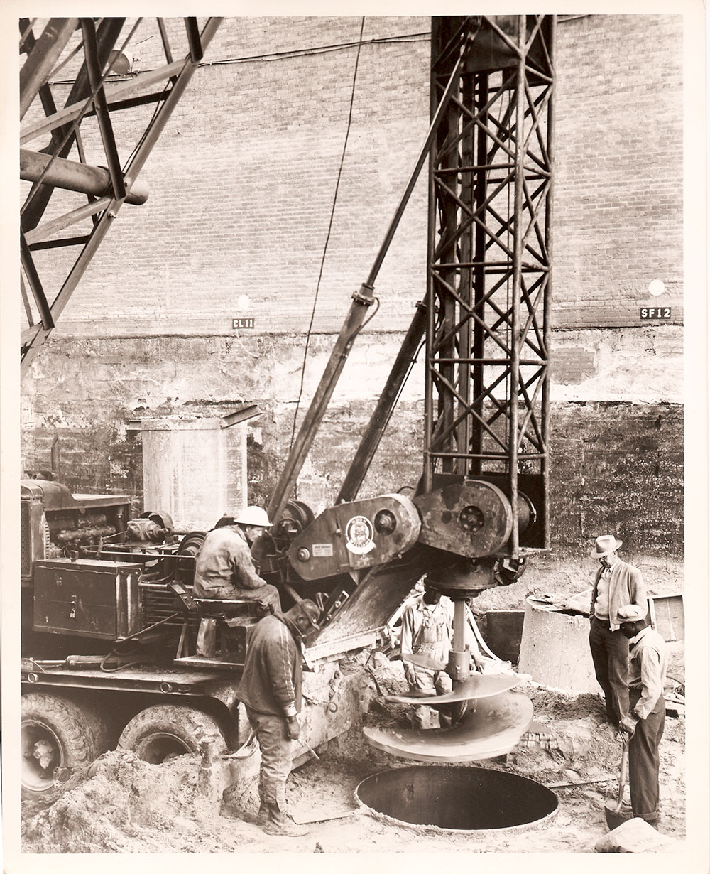 (FNB.2010.3.02) - Drilling Pier for First National Office Building, 120 Park Avenue, c. 1955