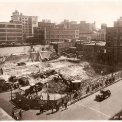 (FNB.2010.3.01) - Excavation on Site of First National Building, View Southeast from Northwest Corner of Park and Robinson, 1 October 1930