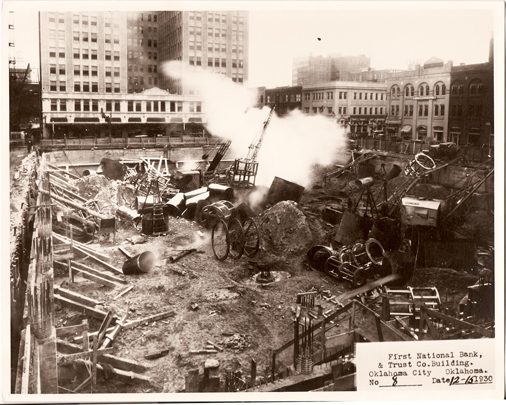(FNB.2010.3.04) - Foundation and Pier Work, First National Building, View West, 15 December 1930
