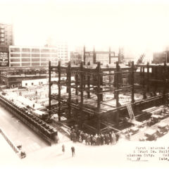 (FNB.2010.3.05) - First National Building Construction,  View Southeast from Northwest Corner of Park and Robinson, 9 February 1931