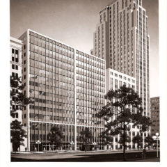 (FNB.2010.3.20) - Architect's Drawing of First National Center Park Avenue Entrance, c. 1969