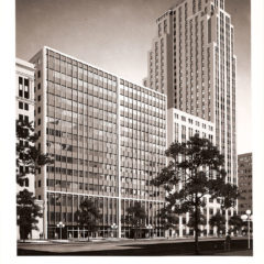 (FNB.2010.3.20) - Architect&#039;s Drawing of First National Center Park Avenue Entrance, c. 1969