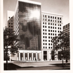 (FNB.2010.3.21) - Architect&#039;s Drawing of First National Center Broadway Entrance, c. 1969