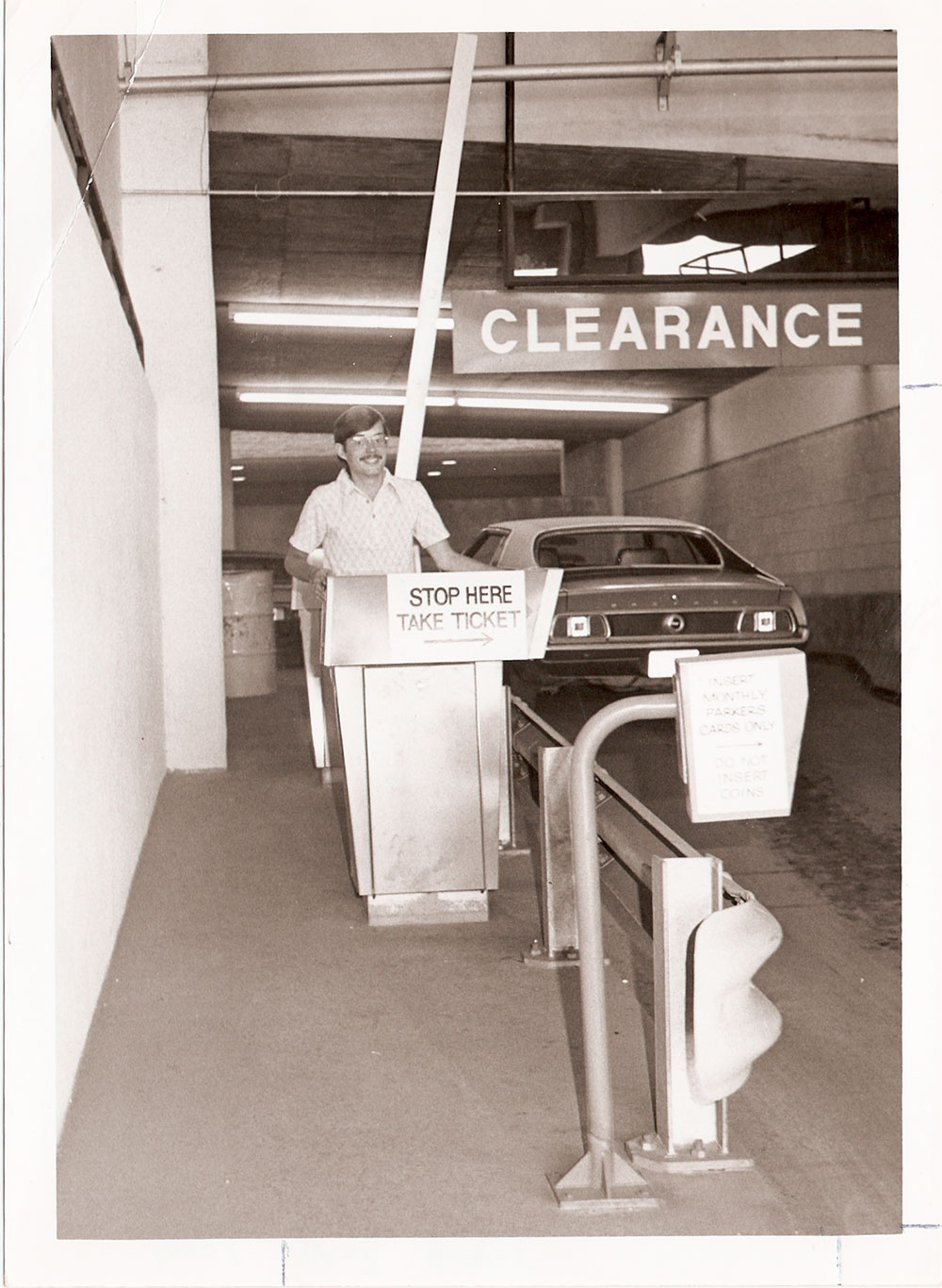 (FNB.2010.12.12) - Jim Morgan, Parking Garage, First National Center, c. 1970