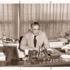 (FNB.2010.12.23) - Man in Office, First National Center, c. 1970