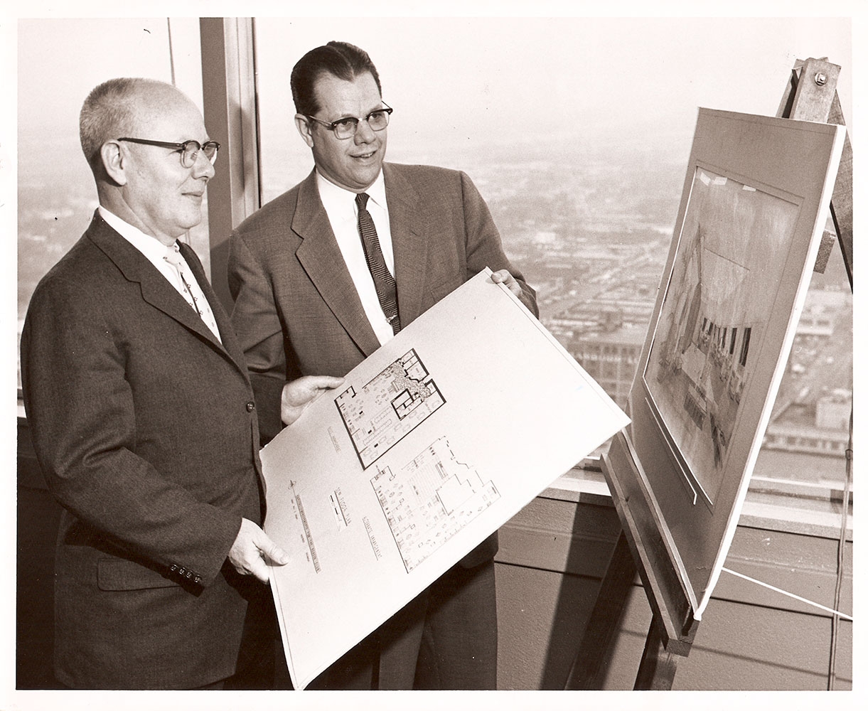 (FNB.2010.6.31) - Virgil F. Sprankle and George Reub,  First National Building, March 1960s