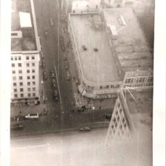 (HTC.2010.6.01) - View of Intersection of Main and Robinson from the First National Bank Building, c. 1937