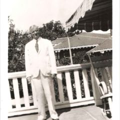 (HTC.2010.8.25) - Frank P. Johnson on Balcony of 810 NW 15, c. early 1930s