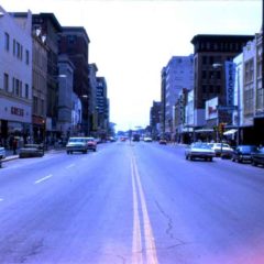 (KMC.2011.1.26) - View W on Main from Robinson, c.1975