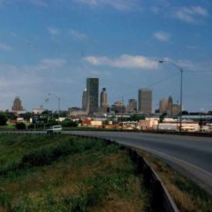 (KMC.2011.1.40) - Oklahoma City, View W from near I35-I40 Interchange, c.1975