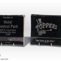 (KYLE.2010.03.16) - Toppers Bar Matchbook, Hotel Central Park, 5301 N. Lincoln Blvd.