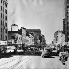 (OMC.2012.1.05) - View West on Main from Broadway, c. late 1940s