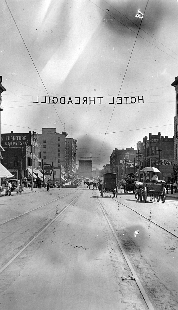 (CHS.2011.01.84) - View S on Broadway from NW 2, c. 1900s