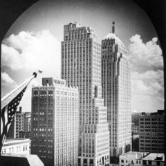 (CHS.2011.01.11) - Petroleum Bldg, Ramsey Tower, First National Bldg, View S from Post Office, 215 NW 3, c. 1930s