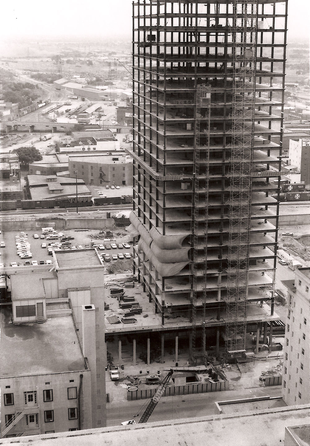 (FNB.2010.5.15) - Liberty Tower Construction, View East from First National Center, c. 1970