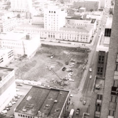 (FNB.2010.5.09) - Excavation for First Fidelity Bank Building, View North from First National Tower, c. 1970