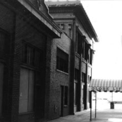 (RAC.2010.07.115) - View South from Alley on East Side of Globe Life Building, 311 W Sheridan, c. 1968