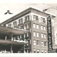 (RAC.2010.07.13) - Globe Life Building, 311 W Sheridan, View of Southwest Side, c. 1968