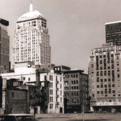 (RAC.2010.07.32) - View Northwest from 300 Block of W Reno, 1975