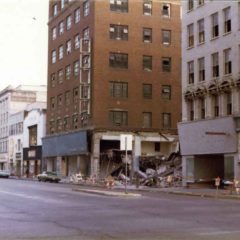 (RAC.2010.07.56) - Aftermath of Equity Building Demolition, View East, 320 W Main, 7 Dec 1975
