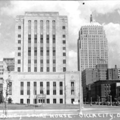 (RAC.2010.07.78) - Oklahoma County Court House, View East from Municipal Building, c. 1930s
