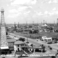 (RAC.2010.09.32) - Intersection of NE 23 and Lincoln, View South from the State Capitol, c. late 1930s