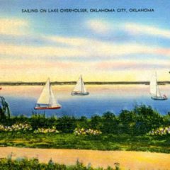 (RACp.2010.13.01) - Sailing on Lake Overholser, c. 1940s