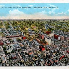 (RACp.2010.18.06) - Downtown Oklahoma City as Seen from an Aeroplane, c. 1920s