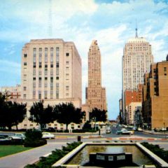(RACp.2010.18.15) - View East on Park Avenue from Municipal Building, c. late 1950s