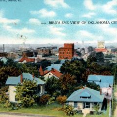 (RACp.2010.18.20) - View West from Top of Irving School, 410 N Walnut, postmarked 27 Nov 1921