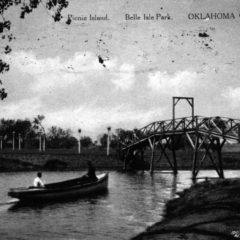 (RACp.2010.19.03) - Belle Isle Lake and Bridge to Picnic Island, postmarked 29 Aug 1911