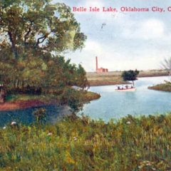 (RACp.2010.19.10) - Boating on Belle Isle Lake, postmarked 7 May 1909