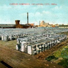 (RACp.2010.20.07) - Cotton Compress, View Northwest from East Side of Platform, postmarked 24 Jan 1910