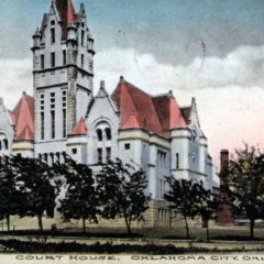 (RACp.2010.21.05) - Oklahoma County Court House, 20 N Dewey, postmarked 25 Sep 1908
