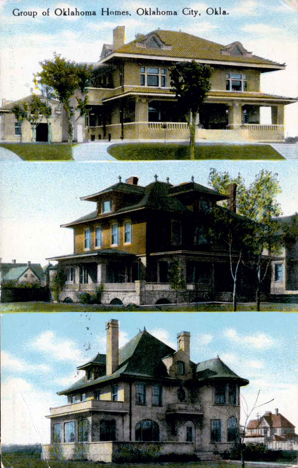(RACp.2010.25.01) - Group of Oklahoma Homes, postmarked 10 Jul 1911