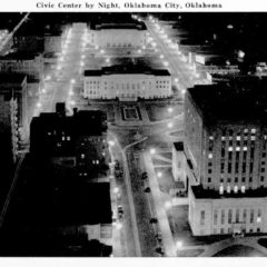 (RACp.2010.28.17) - Civic Center by Night, postmarked 12 Aug 1948
