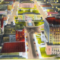(RACp.2010.28.18) - Civic Center by Night, postmarked 12 Mar 1944