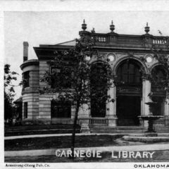 (RACp.2010.28.20) - Entrance, Carnegie Library, 131 W 3, c. 1910s