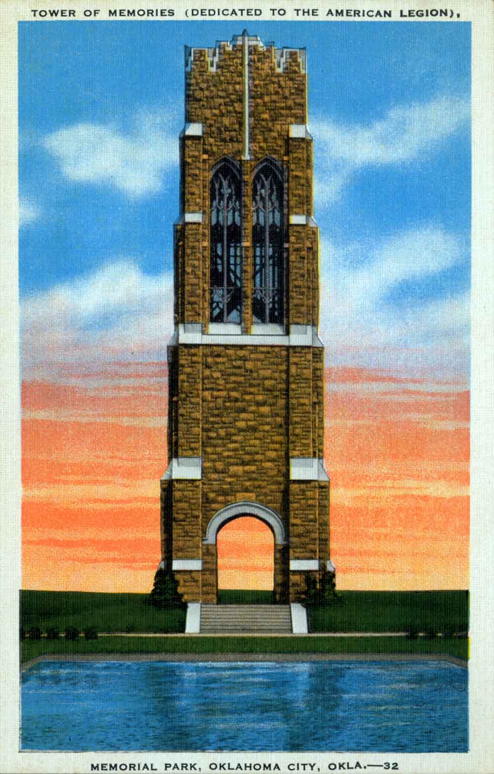 (RACp.2010.30.03) - Tower of Memories, Memorial Park Cemetery, 13400 N Kelly, c. 1930s