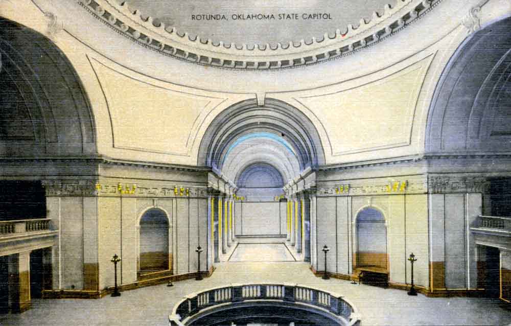 (RACp.2010.31.17) - Rotunda, Oklahoma State Capitol, c. 1940s (RACp.2010.31.17) - Rotunda, Oklahoma State Capitol, c. 1940s
