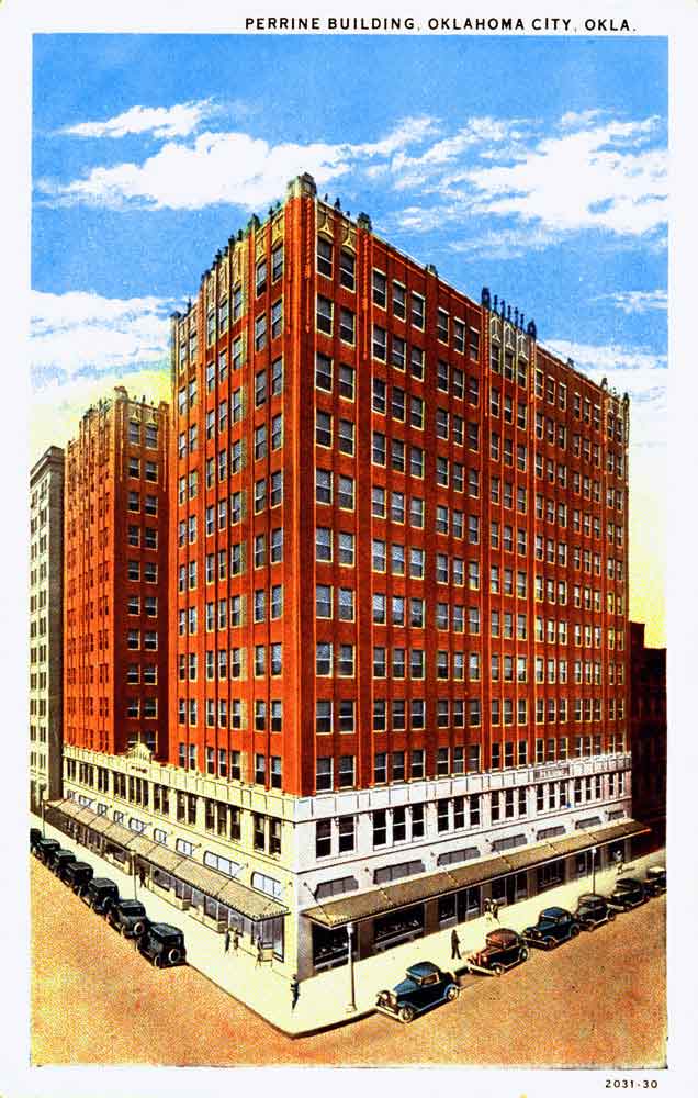(RACp.2010.33.54) - Perrine Building, 119 N Robinson, View Southwest, c. 1928