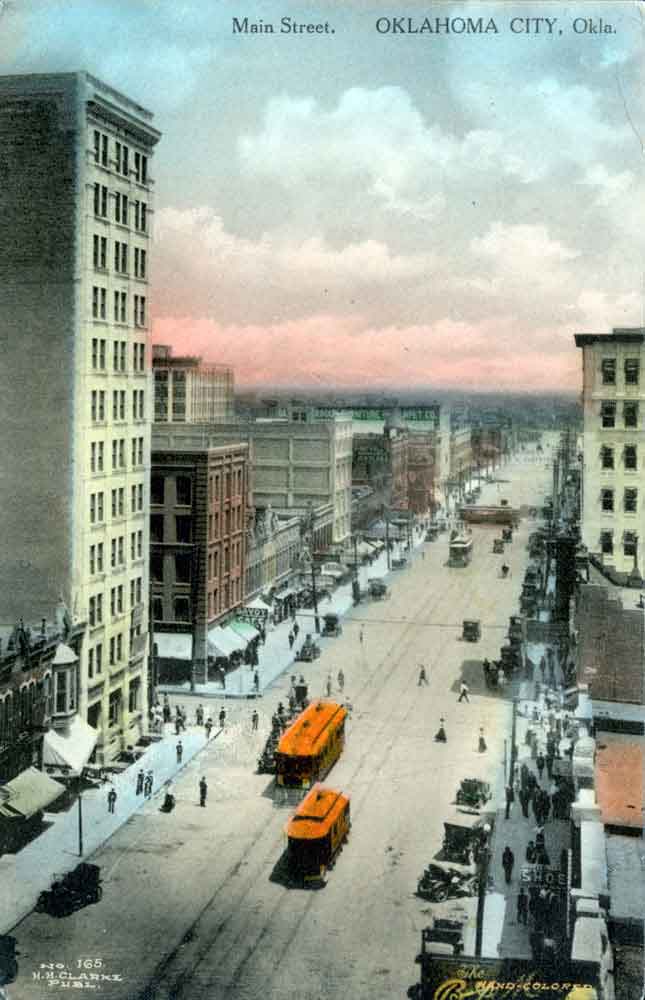 (RACp.2010.34.85) - View West on Main from Broadway, postmarked 8 Sep 1910