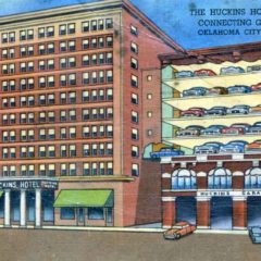 (RACp.2010.35.15) - Huckins Hotel and Garage, 22 N Broadway, postmarked Aug 1955